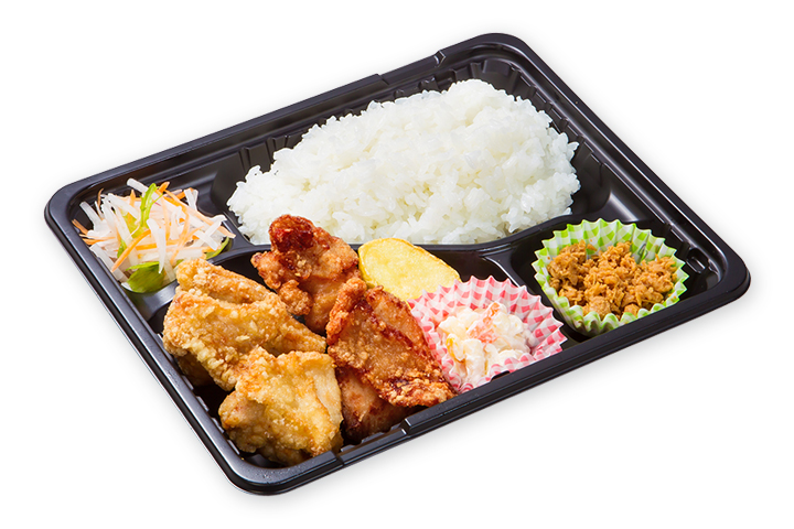 塩からあげ&ニンニク醤油弁当